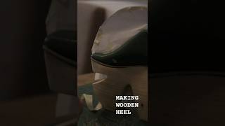 Making Wooden heels. #shoes #handcraftedshoes #shoemaking #heels #shoeproduction