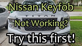 Nissan keyfob not working