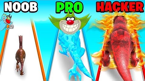 NOOB vs PRO vs HACKER vs | In Dino evolution | With Oggy And Jack | rescue gaming |