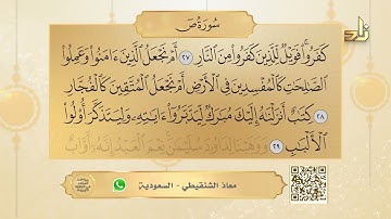 آيات من سورة ص بصوت القارئ معاذ الشنقيطي