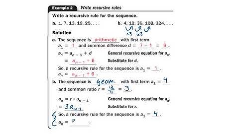 Algebra II, 12.5: Use Recursive Rules with Sequences and Functions