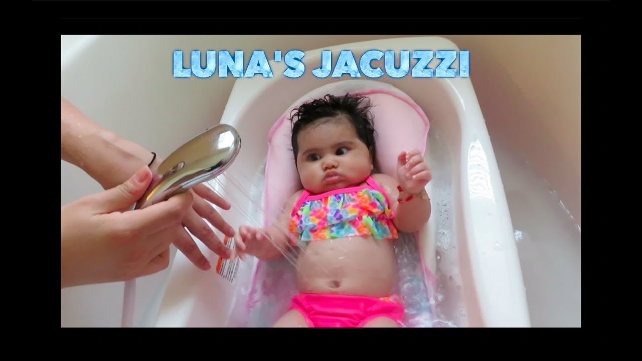 BABYS FIRST BATH!!!!!! In Jacuzzi tub YouTube