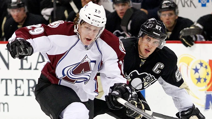 Pittsburgh Penguins' Sidney Crosby dekes out Color...