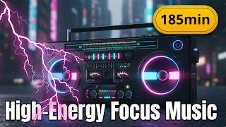 3H. Epic Synthwave Music For Coding, Gaming Focus High-Energy Retro Score 185 Min.