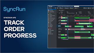 8. Production Scheduling System: Track Order Progress in Syncrun APS