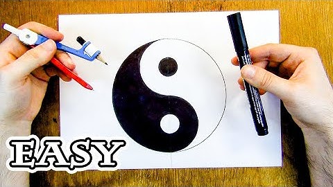 How to draw A Perfect symmetrical Yin Yang Easily || Easy Pen drawing