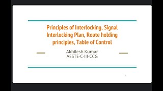 Principles of Interlocking, Signal Interlocking Plan, Route Holding Principles, TOC | Part -2 | S&T