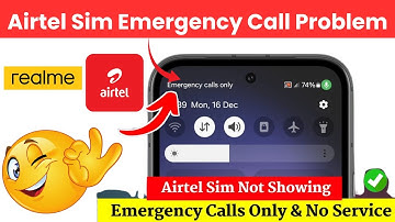 Emergency Calls Only Sim Card Problem Airtel Realme | Airtel Sim Emergency Calls Only Problem Realme