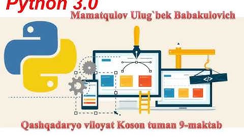 1 dars Python haqida