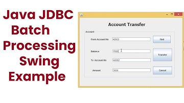 Java JDBC - Batch Processing Gui Example