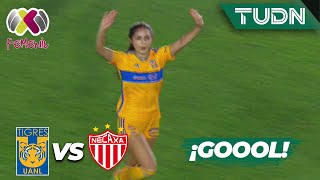 ¡Certera! Jana Gutiérrez marca el 2-0 | Tigres 2-0 Necaxa | Liga Mx Femenil-CL2024 J16  | TUDN