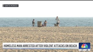 Homeless man arrested after violent attacks on beach