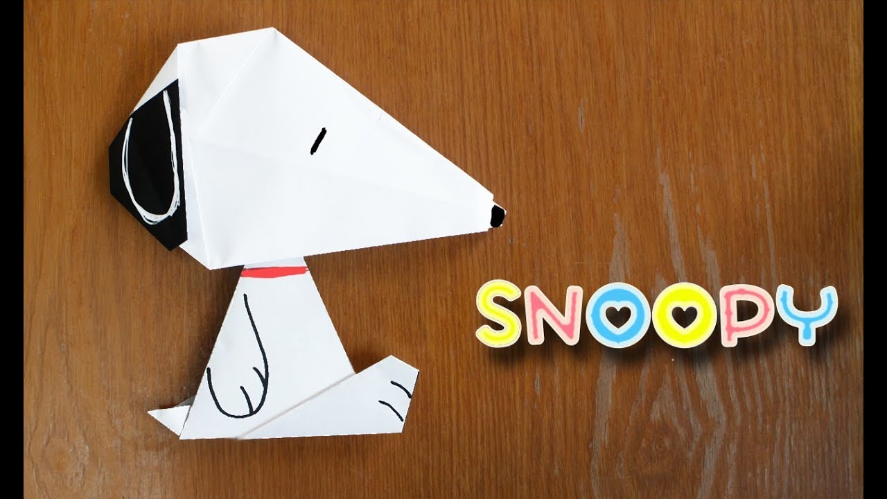 折り紙 スヌーピー Origami Snoopy Youtube