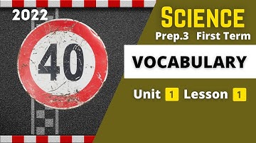 SCIENCE | Prep.3 | Vocabulary | Motion in One Direction | Unit 1 - Lesson 1