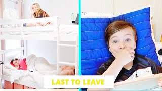 LAST TO LEAVE THEIR BED WINS $$$| Family 5 Vlogs
