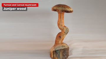 Juniper mushroom - multi axis turning and carving