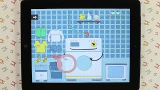 iPad kids educational game - Mini-U: The Bathroom App Walkthrough   Magic washer screenshot 2