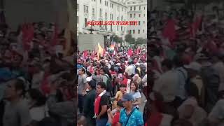 Ambiente En Plaza San Martín, A Pocas Horas Del Paró Nacional Y Toma De Lima