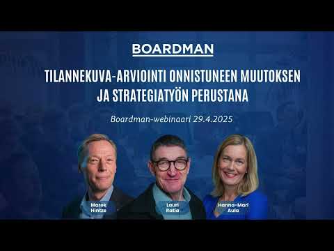 Tilannekuva arviointi onnistuneen muutoksen ja strategiatyon perustana