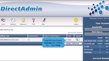 12) How to create a mailing list in Direct Admin by Gecko Websites