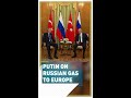 Putin talks about Russian gas supplies to Europe