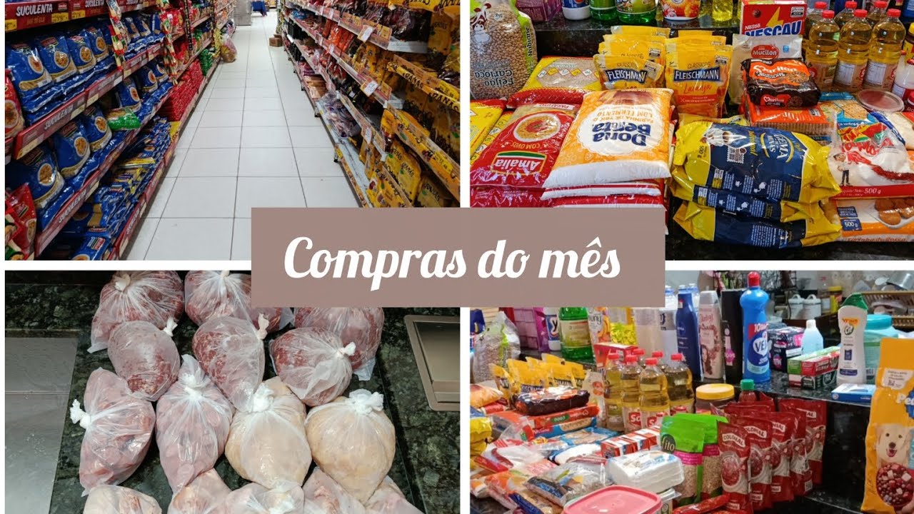 Compras do mês para 5 pessoas // Comprei tudo que precisava !