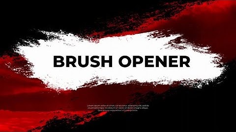 Brush Opener DaVinci Resolve Templates