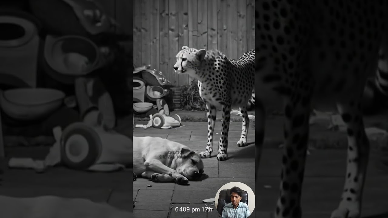Cheetah Attacks Sleeping Dog In Home Yard Shocking CCTV Footage