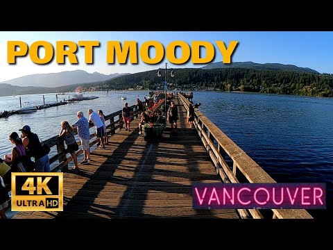 🇨🇦[4K] WALK PORT MOODY, VANCOUVER (COQUITLAM). EVENING WALK.  August 2021