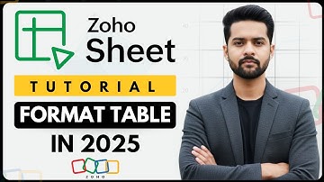 Zoho Sheet: How to Format Table in Zoho Sheets | Zoho Sheets Tutorial for Beginners | TechLoons
