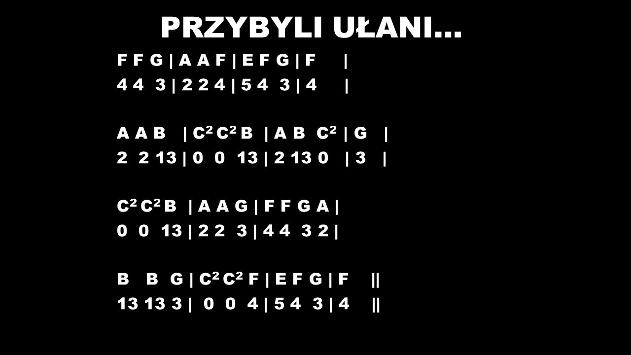 Przybyli Ułani Pod Okienko Nuty Na Flet PRZYBYLI UŁANI POD OKIENKO, TUTORIAL, flute, flote, flet, flauto