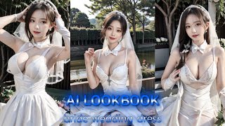 [4K Ai Art] Girlfriends Lookbook, Beautiful Wedding Dress Lookbook,