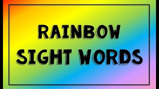 Rainbow Sight Words