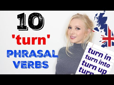 10 &rsquo;TURN&rsquo; PHRASAL VERBS - turn in, turn on, turn off, turn into, turn up, turn out + Free PDF & Quiz