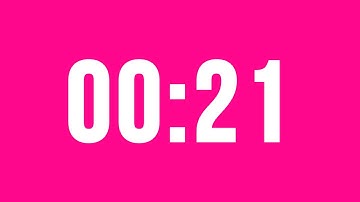 21 Second Countdown Timer No Music With Alarm Clock At The End