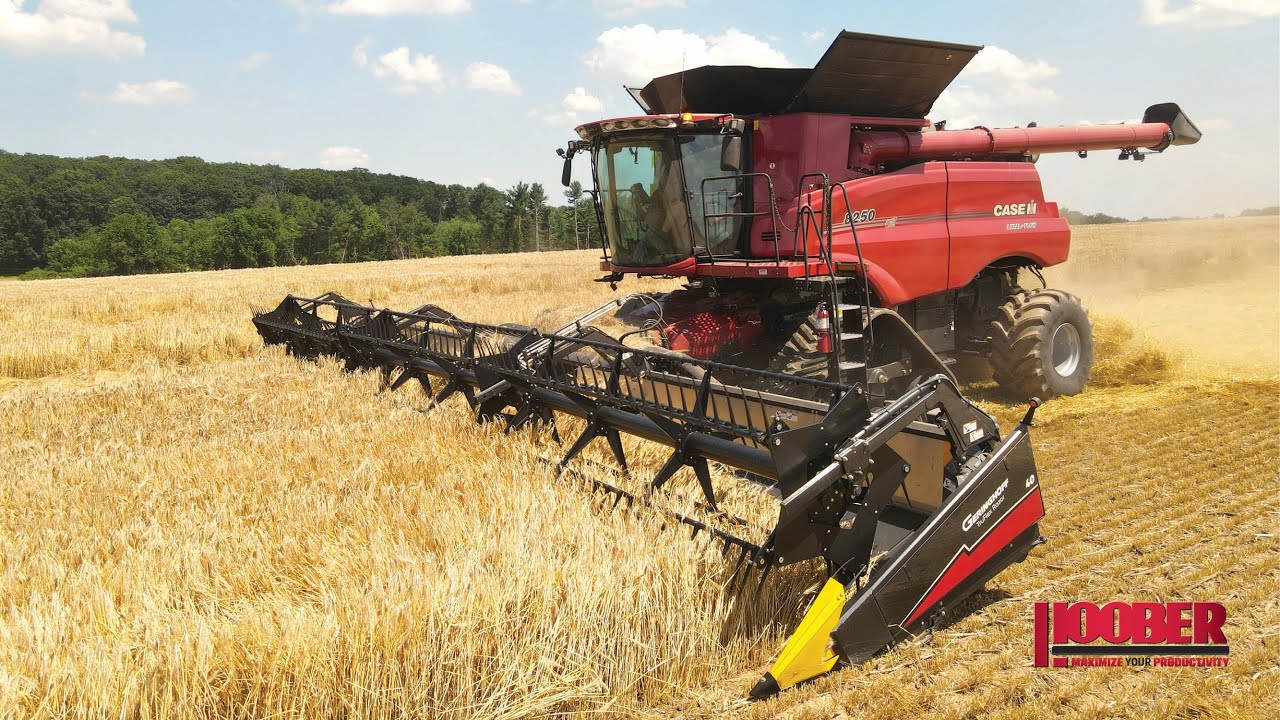 SkyBlu Farms Case IH 8250 Combine Barley Harvest