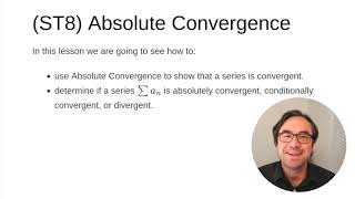 MTH 142 Prep - Absolute Convergence Test