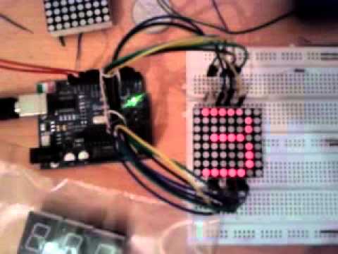 Arduino powered 8x8 LED Matrix running through a test sequence - Fundi ...