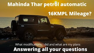 Mahindra Thar Petrol Automatic - Real Average and 100% Honest ownership review