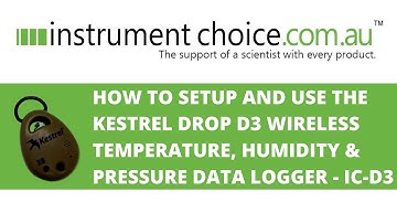 How to Set Up the Kestrel DROP D3 Wireless Temperature, Humidity & Pressure Data Logger IC-D3