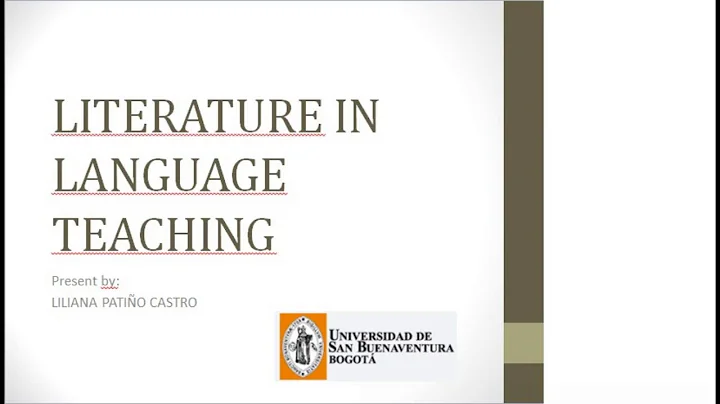 LITERATURE IN LANGUAGE TEACHING  LILIANA PATIO