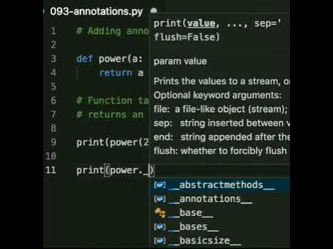 In Python, you can add annotations to the arguments and to the return ...
