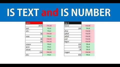 ISTEXT and ISNUMBER Formula in Excel | Basic Excel Formula