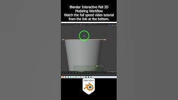 Blender Interactive Pail 3D Modeling Workflow #blender #3dmodeling #pail #3danimation #tutorial