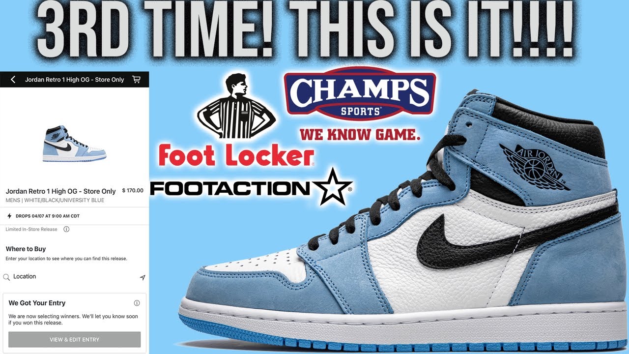 AIR JORDAN 1 UNIVERSITY BLUE UNC ON 