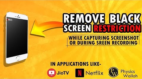 Remove Black Screen Restriction of Screenshot/ Screen Recording From Physics Wallah App