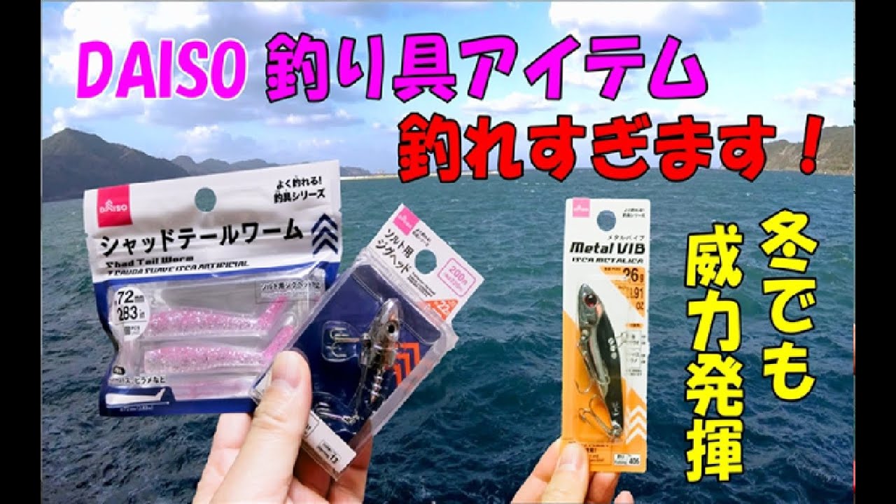 実釣 山陰釣り 青物も釣れる シャッドテールワーム メタルバイブレーション Daiso釣り道具 ダイソーvj凄すぎ ダイソー釣り具 シャッドテール ワーム メタルバイブレーション 魚釣り Vj 青物 Youtube