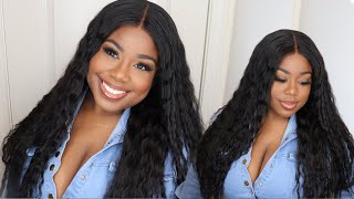 The Perfect Middle Part Wig For Beginners | Glueless Install + Review | Luvme Hair