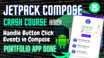 Handle Button Click Event in Jetpack Compose | Portfolio App | Part 5