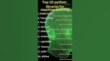 Python libraries for machine learning.